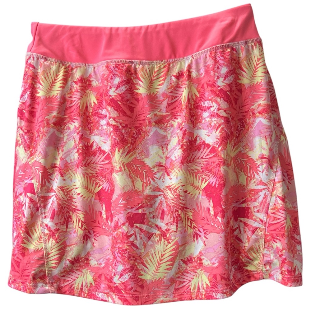 ZELOS EC. Girls Pink and Yellow Tropical skort. Size large
